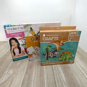 New Craft Kit Bundle Make It‎ Real Heishi Beads Perler Dinosaurs Origami Set